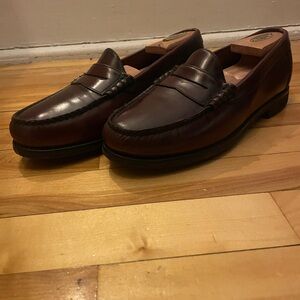 Burgundy Leather Penny Loafers